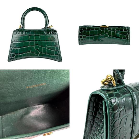 BALENCIAGA Green Leather Shoulder Bag - Picture 3 of 5